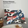 3pcs Cartoon football pattern printed bedding set, 1*duvet cover+2*pillowcase, for teenagers and adult bedroom, birthday gift