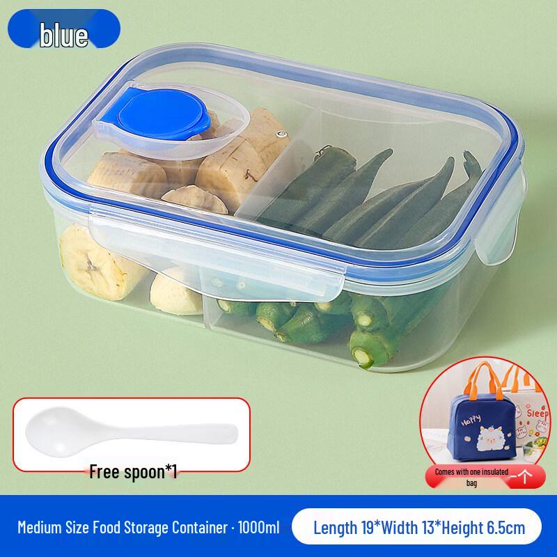 ZISIZ Transparent Plastic Student Lunch Box