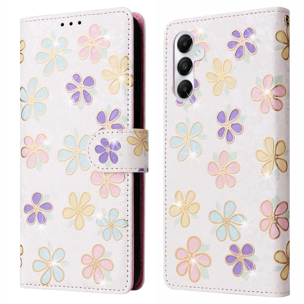 For Samsung Galaxy A05s 4G Case Floral Aesthetic RFID Blocking Leather Phone Cover