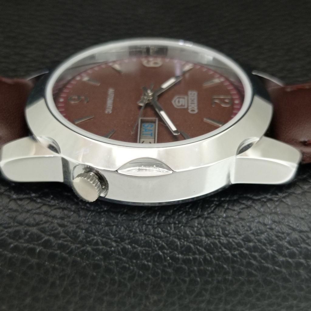 SEIKO 5 AUTOMATIC VINTAGE REFURBISHED JAPAN MENS BROWN DIAL WATCH a445430-1