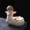 Delikata Keramiska Bönande Änglar Värmeljushållare Lättrengöring Votive Ljusstake för Heminredning