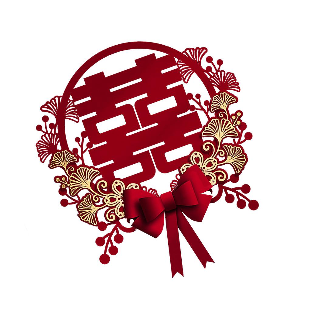 Red Double Happiness Chinese Wedding Sticker Chinese Traditional Wedding Decoration for Wall Window Decoration