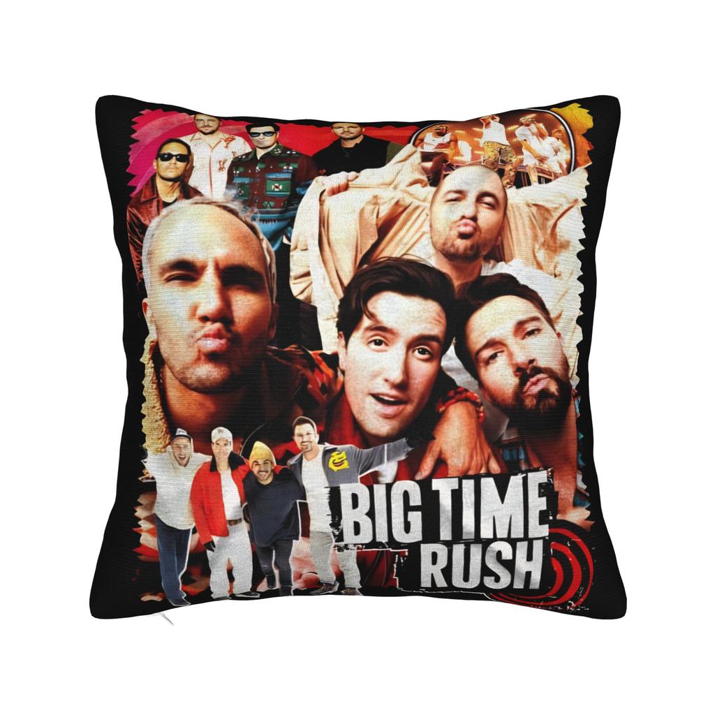 Big Time Rush rock Band Pillowcases Merch Printing Cushion Cover Throw Pillow Cover Bedroom Decor Square Multi Size