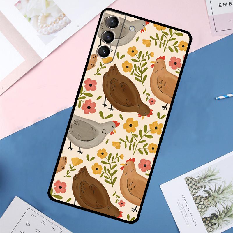 

Chicken Pattern Case For Samsung Galaxy S24 Ultra S21 S22 S23 S25 Ultra S9 S10 Plus S20 FE S25 FE Back Cover Galaxy S24 Plus
