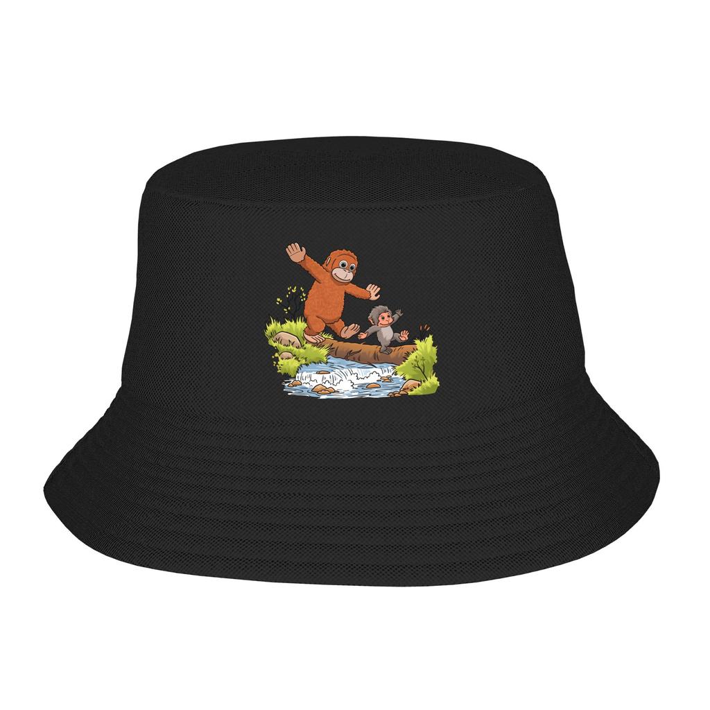 Monkey Punch Bucket Hat Outdoor Fisherman Caps Breathable Vacation Sun Hats For Unisex Women Vintage Graphic Cap