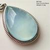 Natural Blue Aquamarine Oval Pendant Jewelry For Women Men Dark Aquamarine Necklace Fashion  Brazil AAAAAA