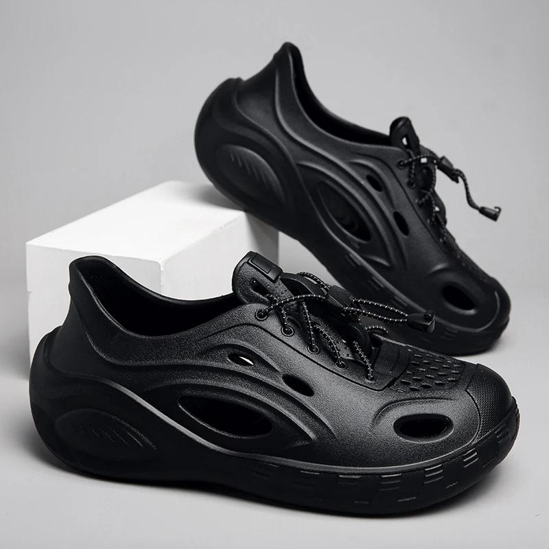 2025 New Men's Summer Solid-color Fashionable and Trendy Thick-soled Clogs for Outer Wear Mens Shoes Sandals Sandals Men