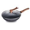 Granite Non-Stick Frying Pan - Oil-Resistant Home Kitchen Cookware with Scratchproof Base for Gas/Induction Stove