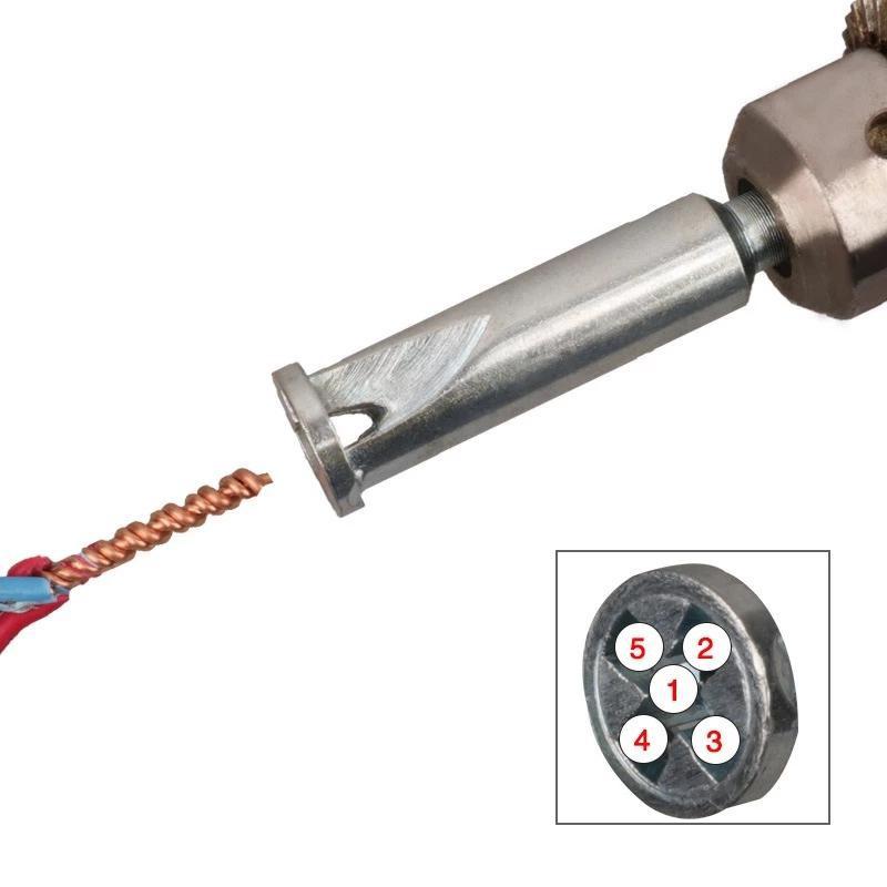 Automatisches Quadratisches Universelles Drahtverdrillwerkzeug 2 5 4 4 6 Schnellverbinder für Elektrokabel 5 Drahtabisolierung Abisolierer Verdriller
