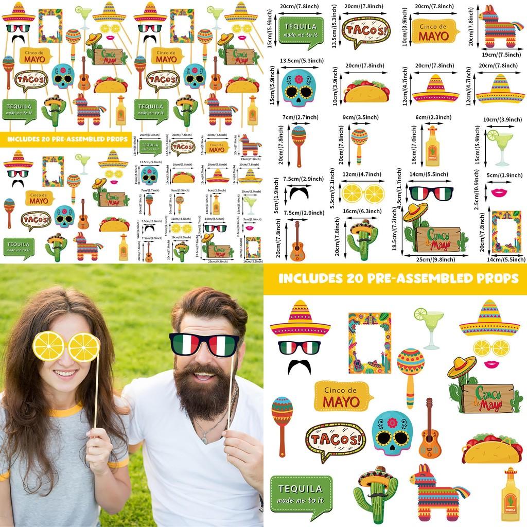 Mexican Carnival Photo Props Party Decorations With Paper Material For Festive Events