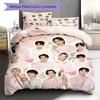 SEVENTEEN Pattern Bedding,Quilt Set Quilt Cover Pillowcase Home Birthday Gift (1 * duvet cover + 2 * pillowcase, without core)