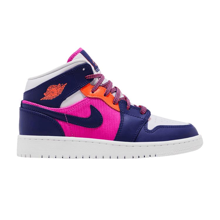 Jordan 1 Mid Fire Pink Barely Grape (GS) 36.5