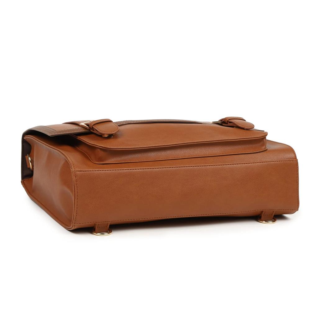 Umhängetasche quadratisch Schule Retro Tasche Tasche, 3-Wege Rucksack, Tasche, Redakteurtasche, Tasche, Rucksack, (Kamel)