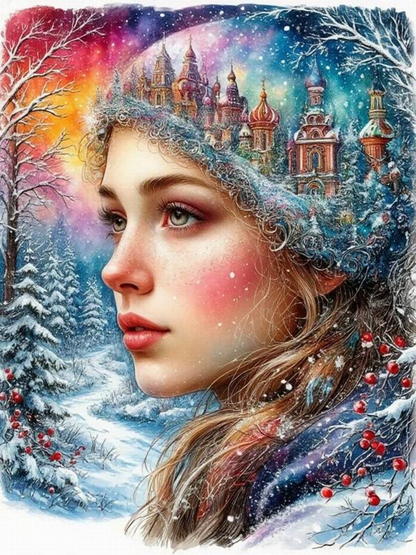 Diamond Painting Abstract Woman Castle Scenery Diy Full Square Round Drill Rhinestone Embroidery Sale Mosaic Cross Stitch Kits Wall Decor