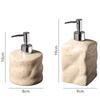 Light Yellow Imitation Cave Stone Soap Dispenser, Bathroom Supplies, Shampoo Dispenser, Soap Box, Sink, Storage Tray, Resin