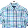 Unused RALPH LAUREN Check Short Sleeve Button Down Shirt XL(18-20) Blue Kid's Used