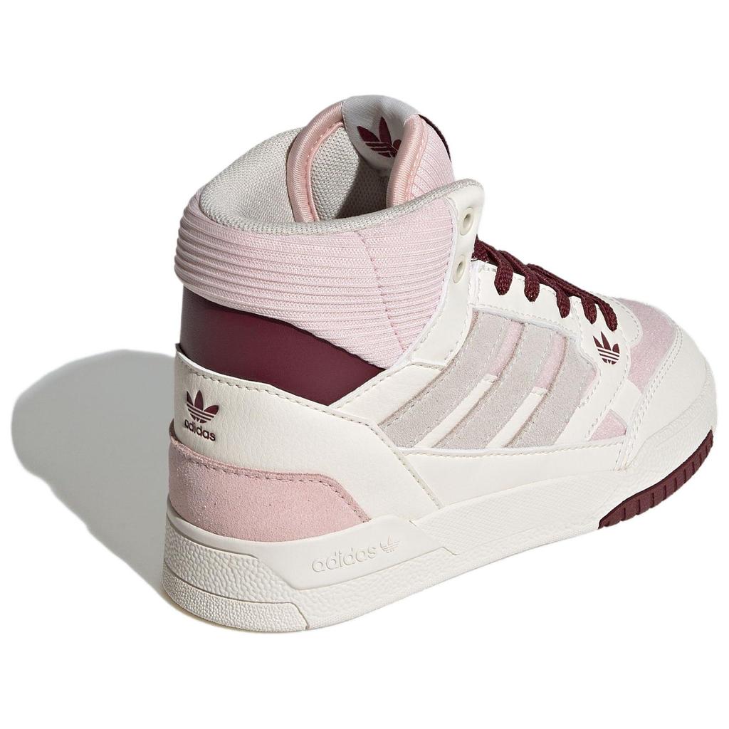 Adidas Originals Drop Step Se Synthetic Leather Comfortable Versatile Slip Resistant Mid Top Kids Skate Shoes Light Pink Kids Skate Shoes IH3286