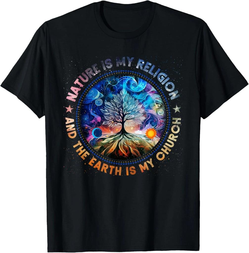 La Natura è la Mia Religione La Terra è la Mia Chiesa Albero Mandala T-Shirt