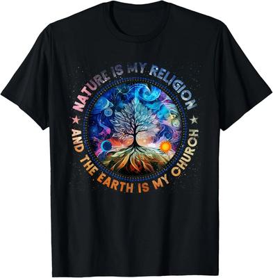 Nature Is My Religion The Earth Is My Church Mandala Tree T- Shirt