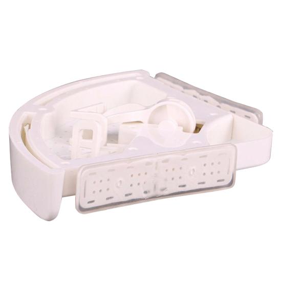 Quick Mount Triangle Corner Wall Plastic Bathroom Storage Shelf Rack Organizer
