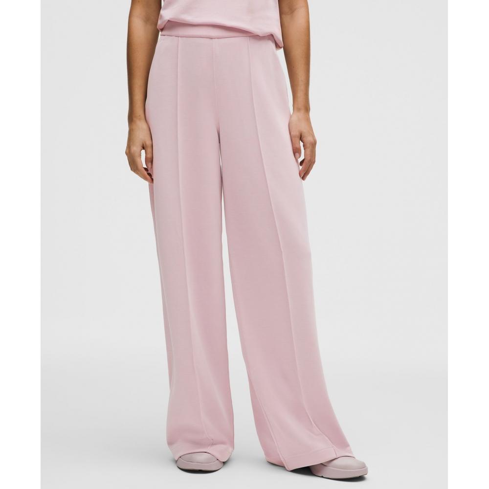 Lululemon Softstreme Pintuck High Rise Wide Leg Pant  Regular Porcelain Pink