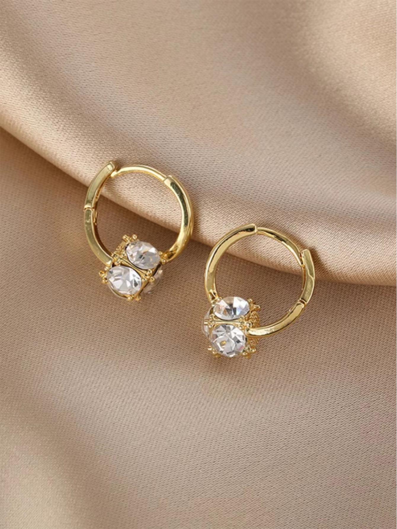 Роскошные минималистичные серьги с инкрустацией бриллиантами 2023: Женские серьги-клипсы высокой моды