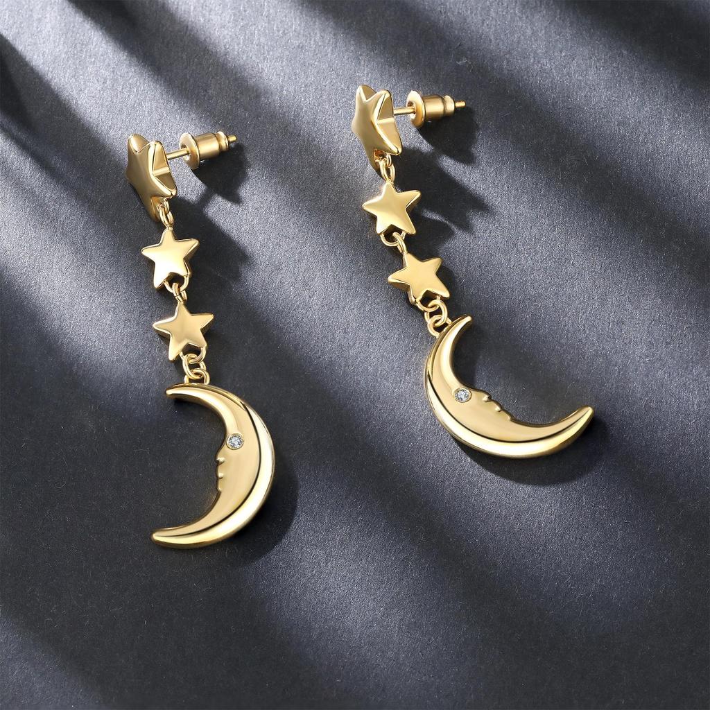 Umcho Exquisite Mondohrringe aus Edelstahl