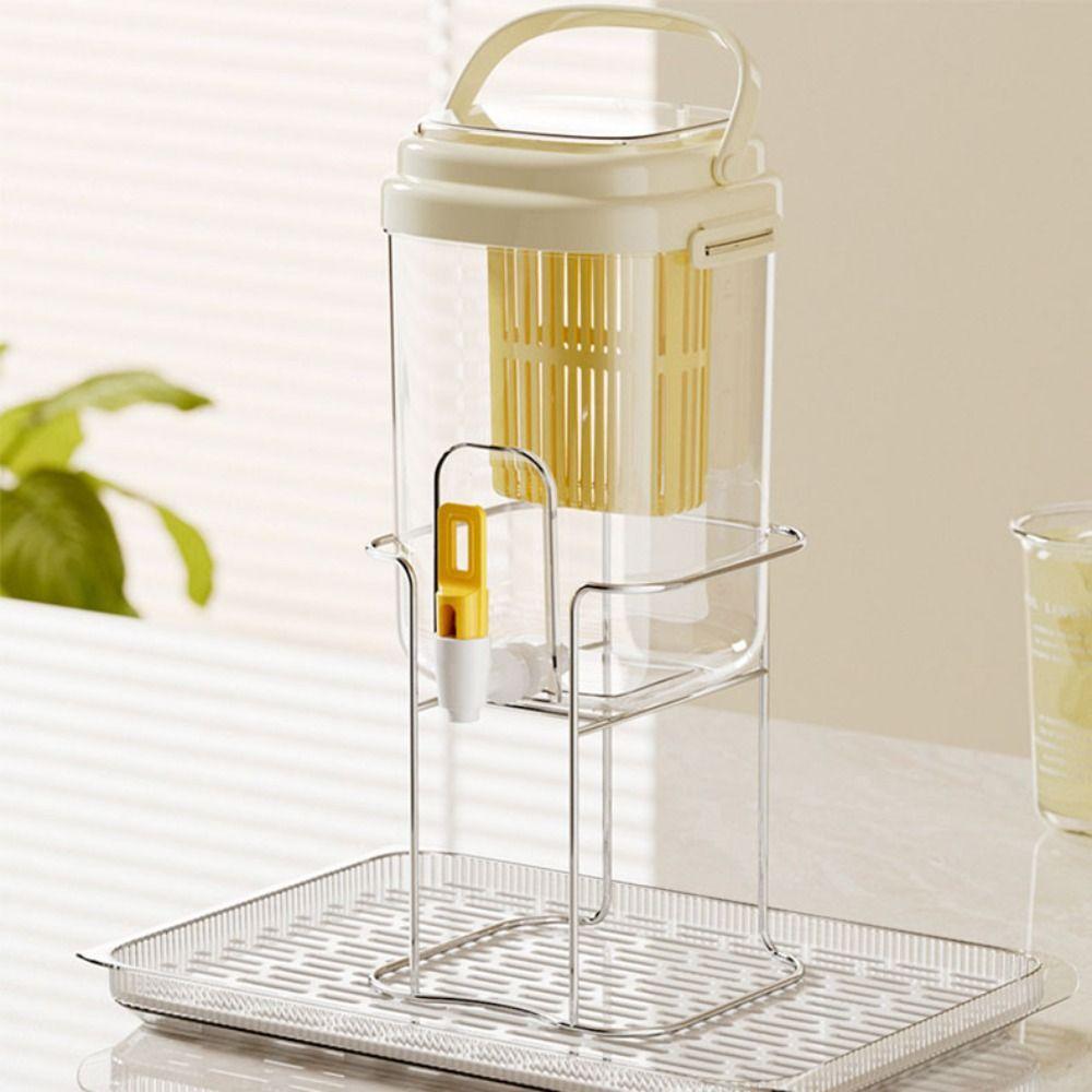Foldable Handle Beverage Dispenser With Filter and Faucet Cold Water Jug Beverage Pitcher  Bar