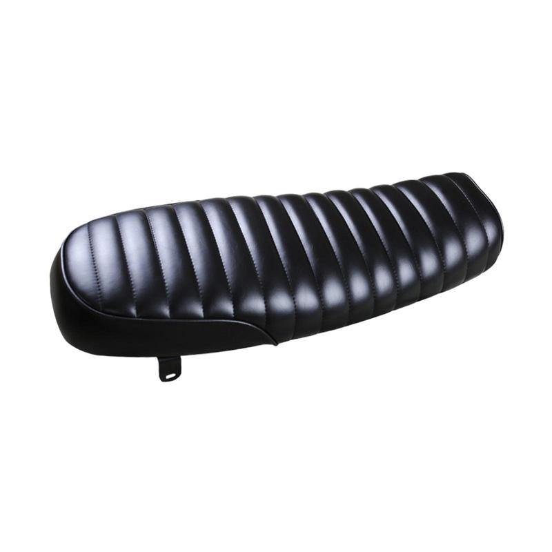 Motorcycle Seat Leather Cushion Universal Vintage Saddle Shock Absorber Cover for Custom Cafe Racer Riding