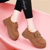 Plateau-Retro-Loafer Damen Herbst und Winter Neu Britischer Stil Leder Schuhe zur Erhöhung der Höhe Kleine Mary Jane Single Shoes