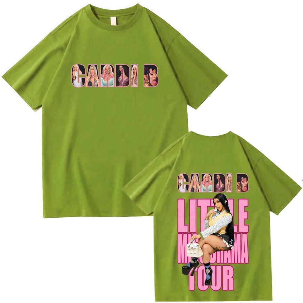 Cardi B Tour 2026 Tshirt Unisex Unisex Harajuku Short Sleeve Oneck Casual Shirt