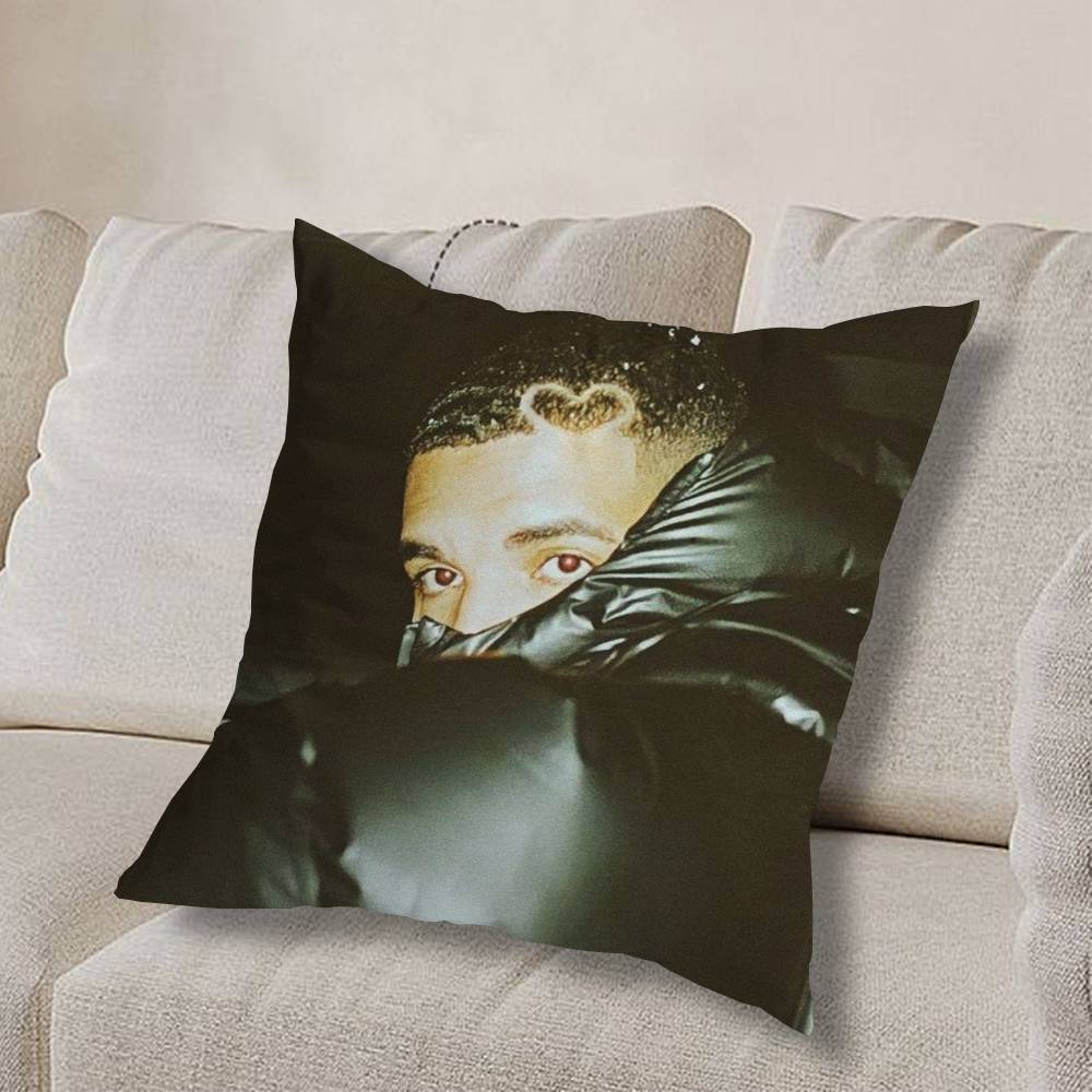 cool D-Drake OvO Rap Pillow Case Square Double-Sided Printing Short Plush Sofa Cushion Cover Bedroom Bedside Pillow