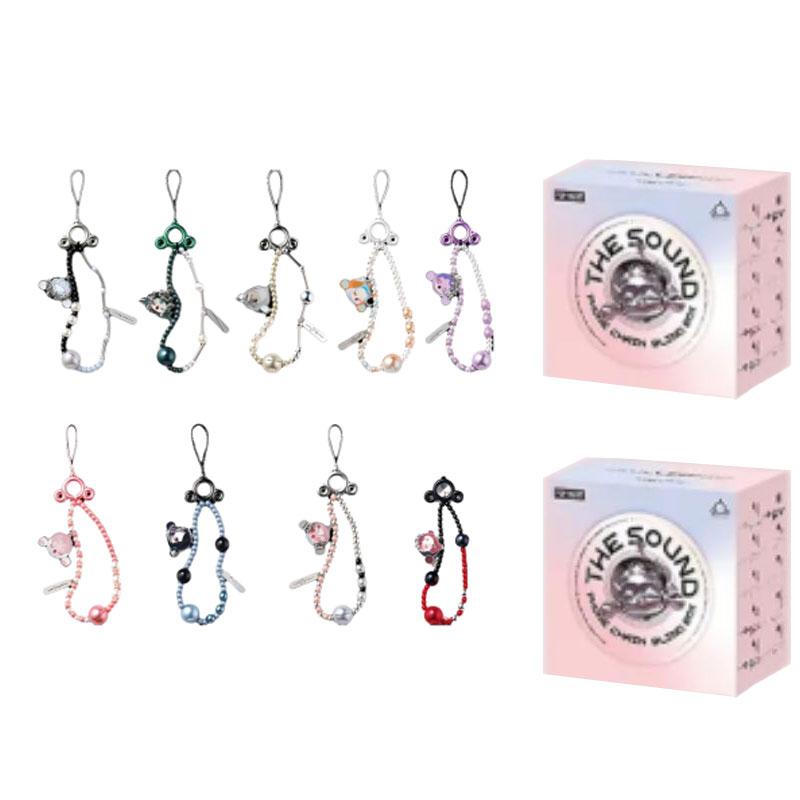 New POP MART Skullpanda Sound Collection Cell Phone Chain Mystery Boxes Single Blind Box/whole Box 9 Pcs PPMT-2406-0099