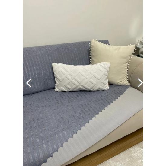 Kaymaz Taban Süngerli Kadife Koltuk - Çekyat Örtüsü 170x210 cm