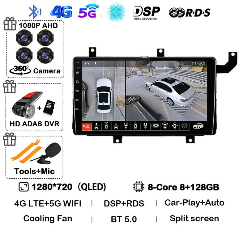 Android 14 Carplay Auto For Toyota Tacoma N300 2015 2016 2017 2018 2019 2020 2021 Car Radio GPS Stereo Multimedia Player BT DSP