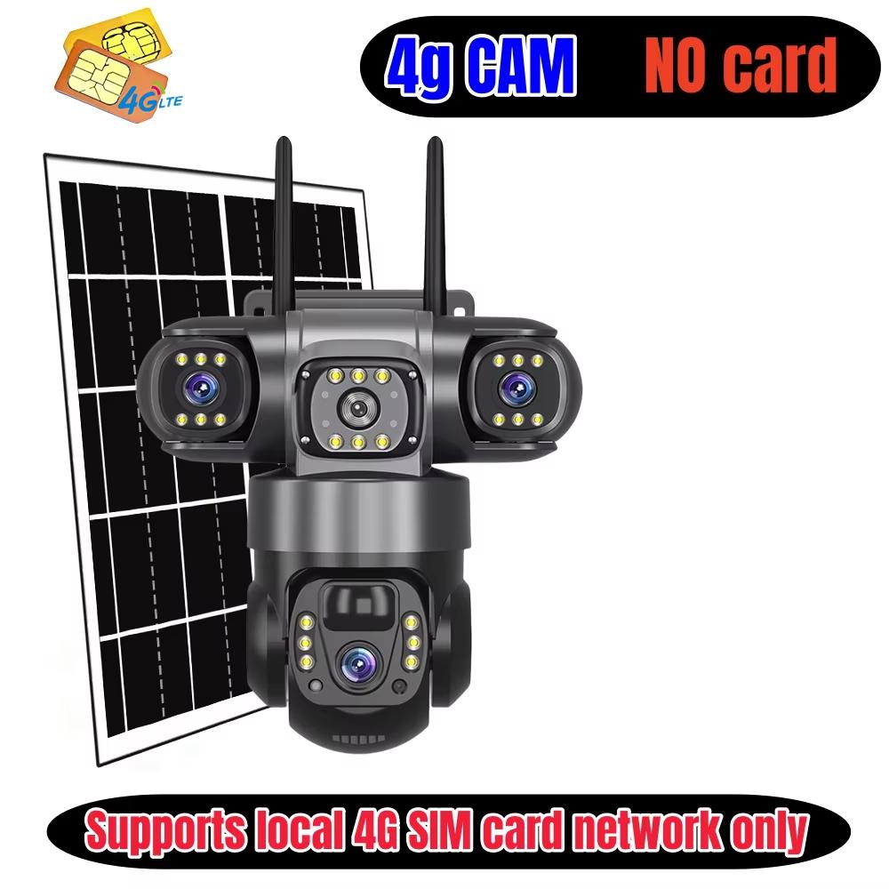 LS VISION Outdoor 4G Solar Camera,6K Battery Powered PTZ 12MP Security Camera for Home PIR Motion Detection Color Night Vision CCTV