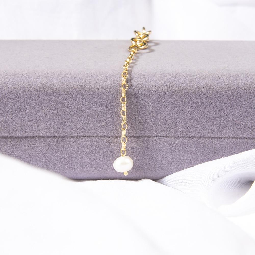 Accessoire Barockperlen Armbänder Edelstahl Asymmetrisch Vintage Verstellbare Armbänder Frauen