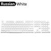 104 Pcs Universal Mechanical Keyboard Keycaps ABS OEM Height Backlit Portuguese Arabic Spanish French German For  Gaming Office