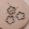 20pcs/lot Antique Silver Bronze Hollow Flower Beads Loose Bead Spacer Connectors DIY for Jewelry Making Bracelet