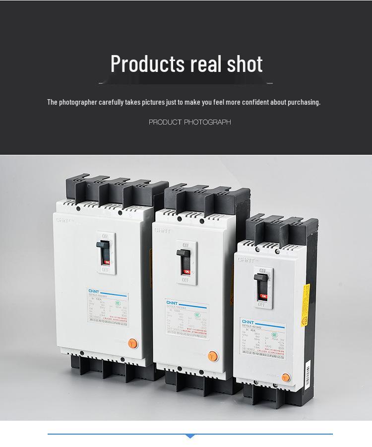Chint DZ15LE-4901 Circuit Breaker with Leakage Protection, 2P/3P/4P, Plastic Shell, 63A/100A
