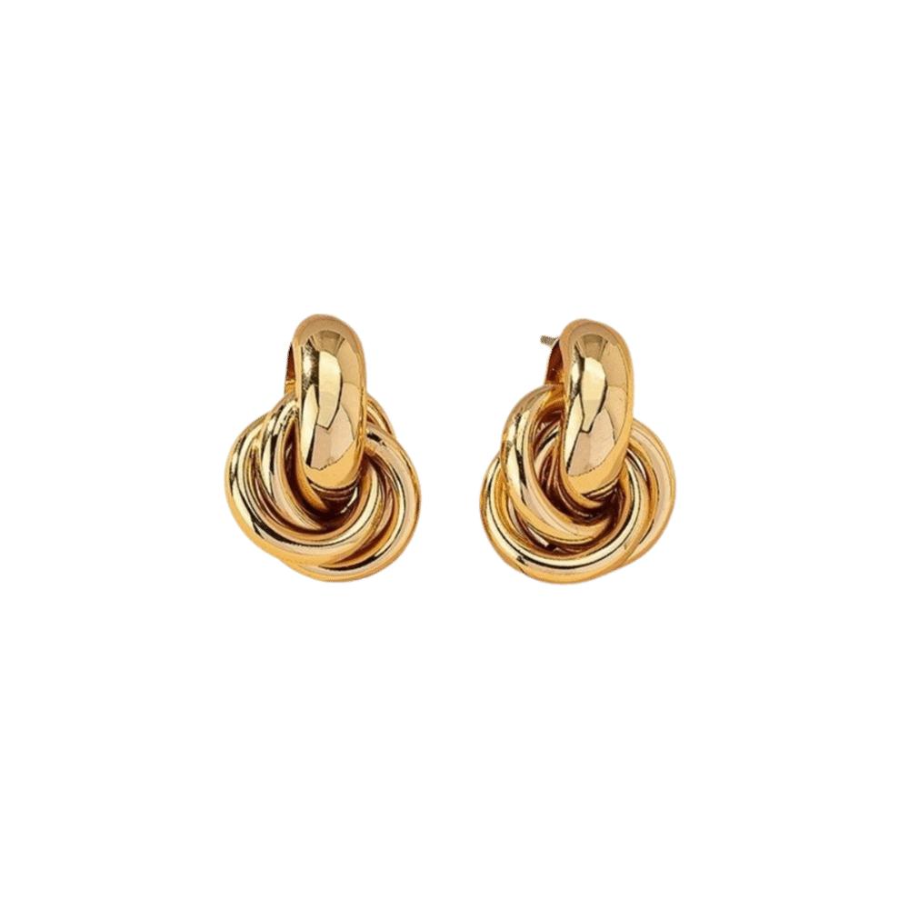 Irregular Twist Earrings Geometric Metal Stud Earrings Simple Knot Earrings  Women Jewelry