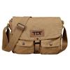 [SKYBOW] Shoulder Bag - Large Capacity Canvas Military Bag - Shoulder Bag - Retro Bag - Shoulder Strap - Road Bike - Bicycle - Unisex (Brown)