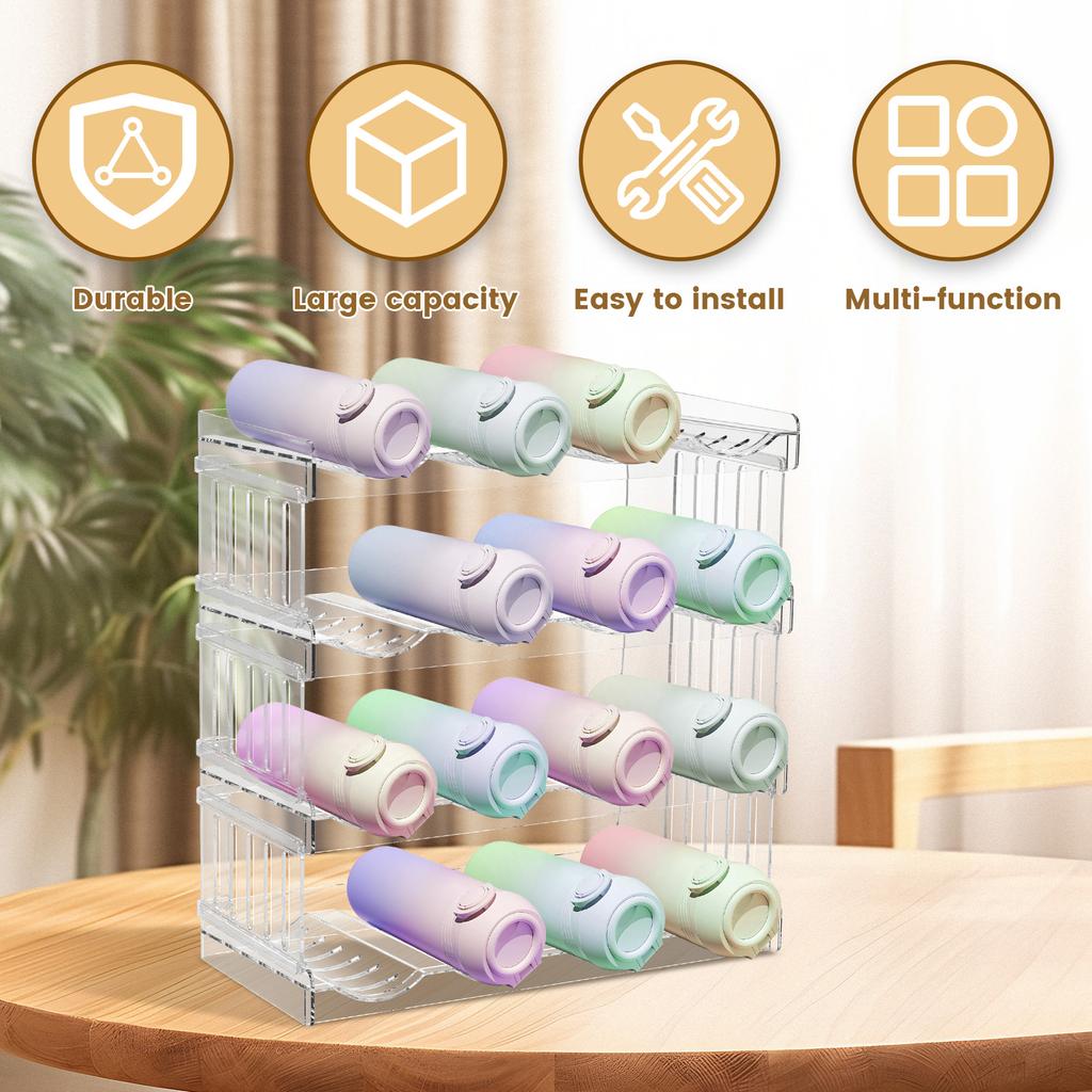 6/10 Bottle Holders Wine Rack Kitchen Water Bottle Red Wine Shelf Cup Storage Shelf Pantry Bar Display Organizer Stand Rack