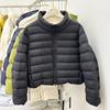 2026 Womens Slim Fit Puffer Jacket Casual Korean Style Stand Collar Winter Coat Petite Girls