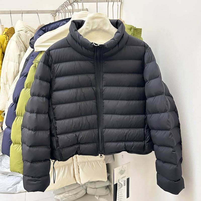 2026 Womens Slim Fit Puffer Jacket Casual Korean Style Stand Collar Winter Coat Petite Girls