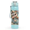 1PC Overall Baby Bunny 750ml Color Plastic Sports Water Bottle Leakproof Flip Straw Lid Suitable for Sports Office Home Use