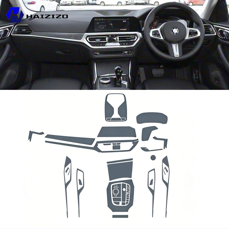 For BMW Series 4 G22 G23 G26 - Automotive interior center console protection sticker LCD display matte TPU protective