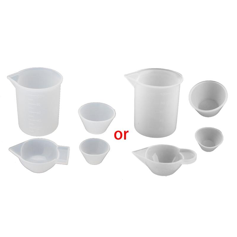 30/100/150/250/600/1000ML Silicone Measuring Cup with Scale DIY Jewelry Making Tools Crystal Epoxy Resin Mixed Measure Cup Tools