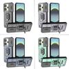 Robuster Kameraschutz Magnetische Bumper Handyhülle mit Ringständer Für iPhone 17 Pro Max Samsung Xiaomi Oppo Honor Harte PC Stoßfeste Hülle