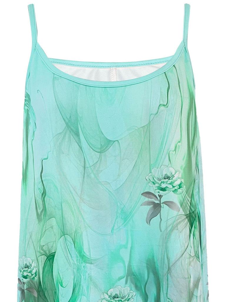 2025 Cross-border Spaghetti Strap Printed Casual Women's Vest Top